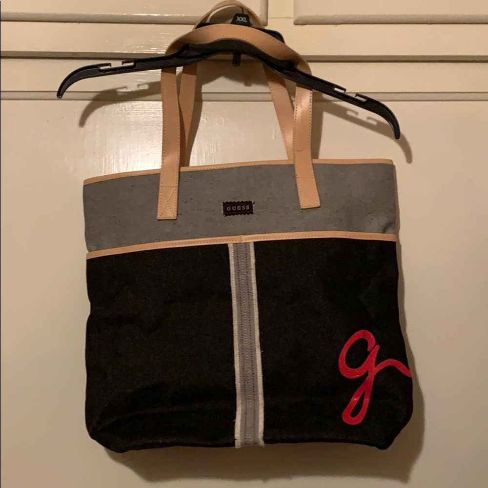 Vintage Guess denim/sack tote